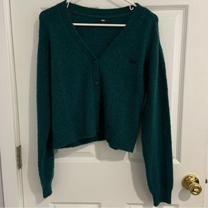 vans forest green cardigan
